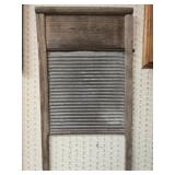 Vintage metal and wood washboard
