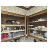 Huge cabinet lot glasses and more