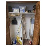 Estate lot of brooms mops and more