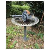Metal bird bath