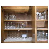 Kitchen cabinet glassware lot
