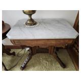 Vintage granite top table LAMP NOT INCLUDED