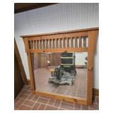 Wood framed mirror