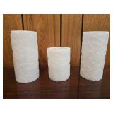 Lot of 3 battery operated candles