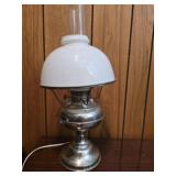 Oil lamp style lamp with globe as is