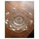 Glass bowl may be iris & herringbone?