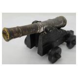 Vintage toy cannon Made of brass and cast iron