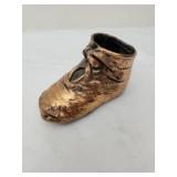 Vintage Copper plated baby shoe