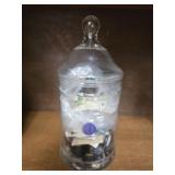 Glass jar of buttons