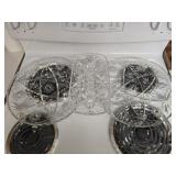 Lot of 3 crystal platters