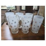 Set of 6 glass cups