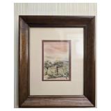 Framed print of trees