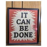 Framed Vintage Poster IT CAN BE DONE