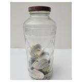 American Bicentennial 1776 jar with sea shells