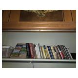 Closet Lot of Misc Books Tin Cans W Lids & More