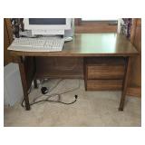Vintage Wooden Desk & 2 Drawers