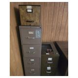 Lot of 2 filing cabinets and more