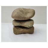 Lot of 3 historical stacking rocks