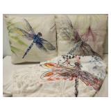 Lot of Dragonfly pillows & throw