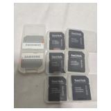 Lot of 8 microSD adapters with 4 microSD cards