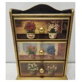 Beautiful wooden jewelry Box with girl accessories