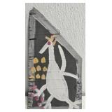 Mose T painting of bird on board AS IS