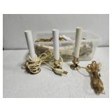 12 electric window candle lamp w brass-plated base