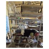 Entire rack lot of glassware and more NOT RACK