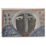 Original Mose T painting OF PERSON on wood