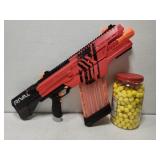 Nerf Rival machine gun & jar full of foam balls