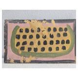 Mose T painting of watermelon on board AS IS