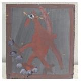 Small Mose T bird painting on board