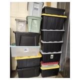 Lot of totes. Some are heavy Duty. All have lids!