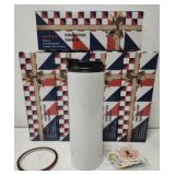 5 white sublimation tumblers