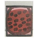 Original Mose T Red Watermelon Painting on Wood