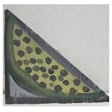 Original Mose T painting WATERMELON on wood