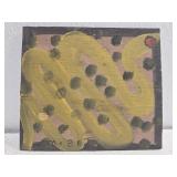 Original Mose T Yellow Snake Painting on Wood