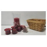 Candle decor & basket