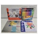 Lot of 4 coloring markers and pencils