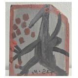 Original Mose T painting DRAGON on wood