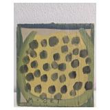 Mose T watermelon painting on board