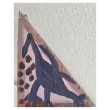 Original Mose T Blue Bird Painting on Wood