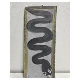 Original Mose T painting BLACK SNAKE on wood
