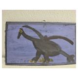 Original Mose T painting DRAGON on wood