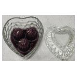 Homco Crystal Heart box with candles