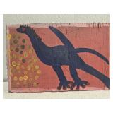 Original Mose T painting DRAGON on wood