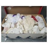 Box of christmas ornaments