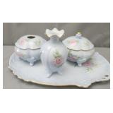 Vintage porcelain vanity set