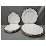 Set of 8 Lenox Aegean cobalt plates