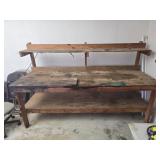 Vintage wood workshop table